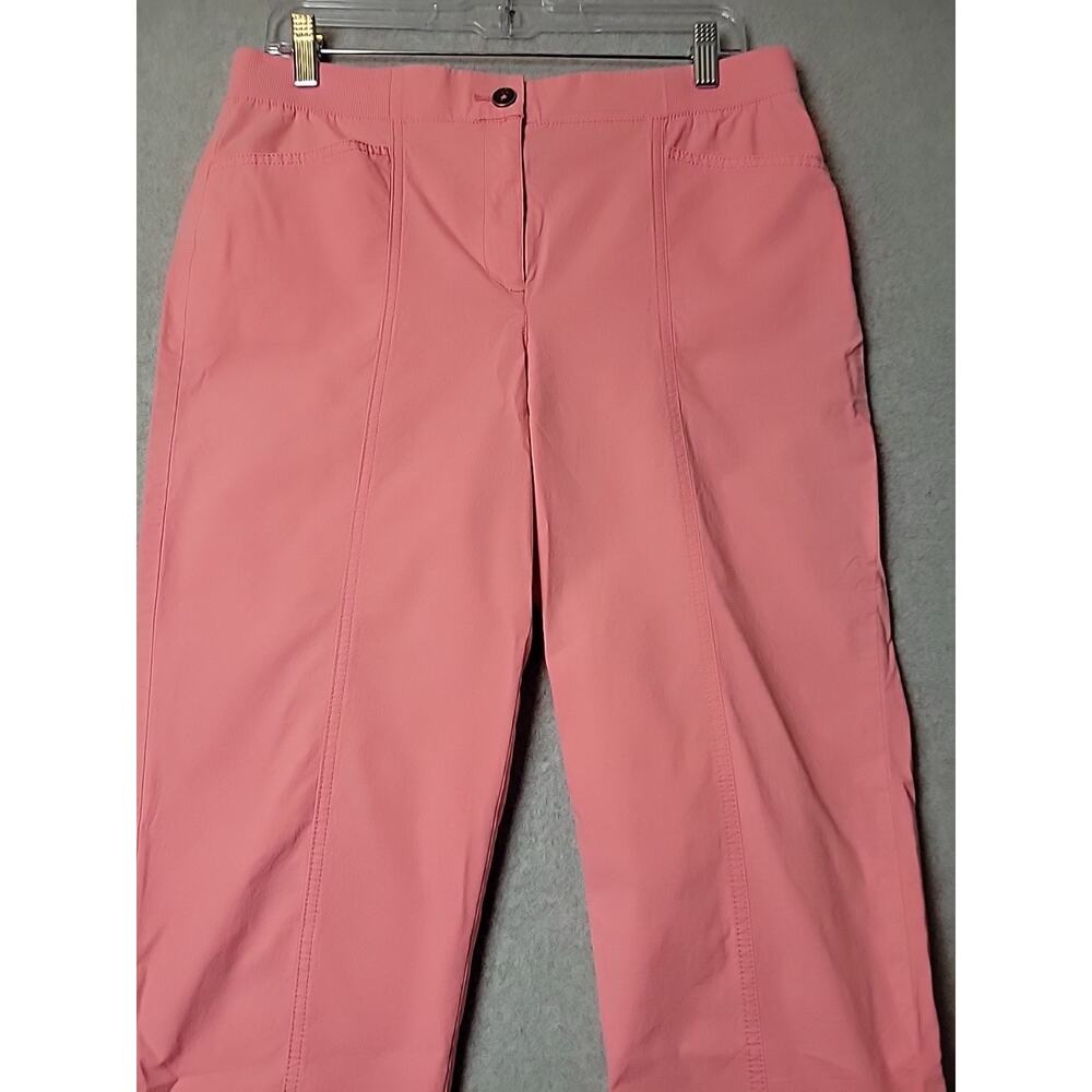 Chico's Pink Mid Rise Capri Pants Women's .5 US 6 Cotton Stretch Pockets - Picture 2 of 12